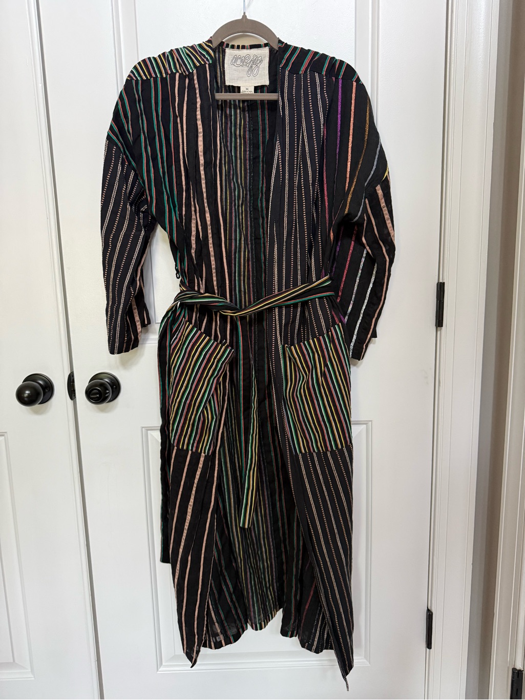 Ace & Jig Black Archival ‘21 Multi-Stripe Duster